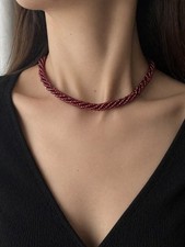 Collana intrecciata granato - collana, in