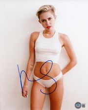 Foto Miley Cyrus 8x10 firmata