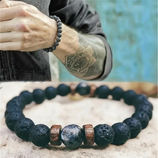 Bracciale 8mm Pietra Lavica