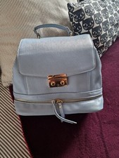 Zaino in pelle azzurro