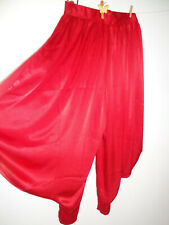 PANTALONI DONNA RAGAZZA IN RASO ROSSO ALLA TURCA ELEGANTI PARTY SERA TG 40 S 