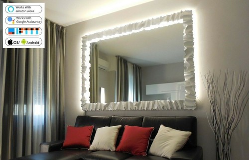 Cornice specchio ferro - specchio, battuto