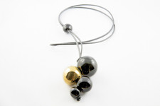 Collana in ceramica nera/oro