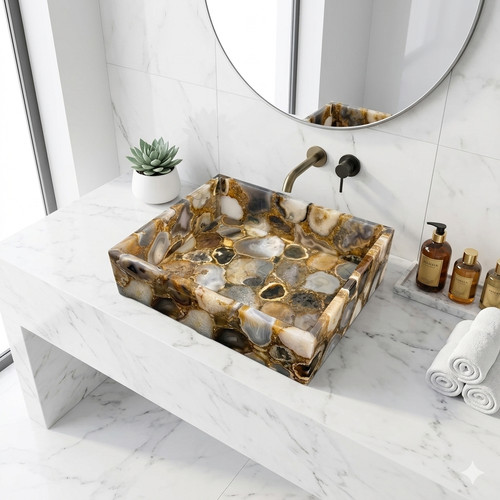 Lavabo con vaso agata - lavabo,