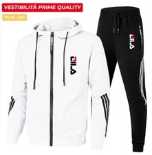 Tuta Uomo 2 pezzi Tracksuit Sportiva Felpa Con Cappuccio Tuta Da Passeggio