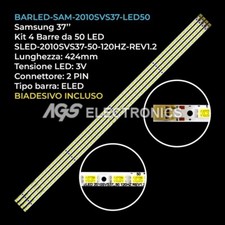 KIT 4 BARRE STRIP 50 LED TV SAMSUNG SLED-2010SVS37-50-120HZ-REV1.2