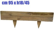 Bordura Steccato Rigida Extraforte Orizzontale per Aiuole Giardino in Legno L95 