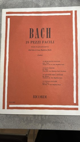Spartito bach pezzi facili - bach,