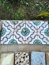 8 antiche mattonelle maiolica