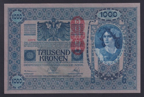 Banconota austria 1000 kronen - 1000,