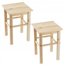 2x Holzhocker Kiefer massiv