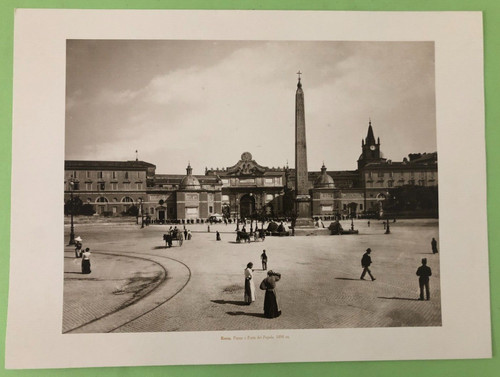 Stampa antica roma - roma, piazza