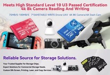 MICRO SD 128gb Classe 10 U3 A1 Per Console, smartphone e videosorveglianza