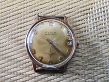 orologio uomo vintage SWISS MADE PLACCATO ORO FLICA