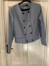 Giacca blazer corta Zara blu
