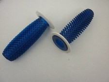 COPPIA MANOPOLE MANUBRI BICICLETTA ANNI 70/80 CROSS- SPORT COLORE BLU