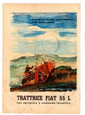 FIAT-TORINO-TRATTRICE  MOD. 55L CON APRIPISTA-MECCANIZZAZIONE AGRICOLA-1952