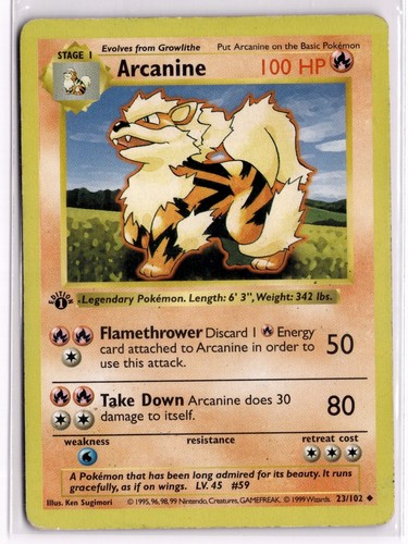 Arcanine 102 set base - 23/102, non