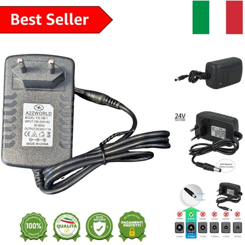 Alimentatore 24w nero - 1a, in