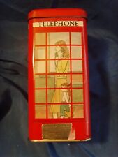 Scatola latta salvadanaio cabina telefonica INGLESE cm. 17x8x8 Buone condizioni.