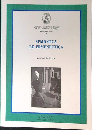 Semeiotica ermeneutica sini - semeiotica, ed