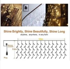 Tenda Luminosa Natalizia BIANCO FREDD 10mx60CM300led PROLUNGABILE esterno/intern