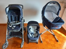 Trio Trilogy Inglesina blu - Compresi: Base Isofix, Base appoggio per la navetta