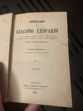 Libri Raro: Epistolario Leopardi 1860