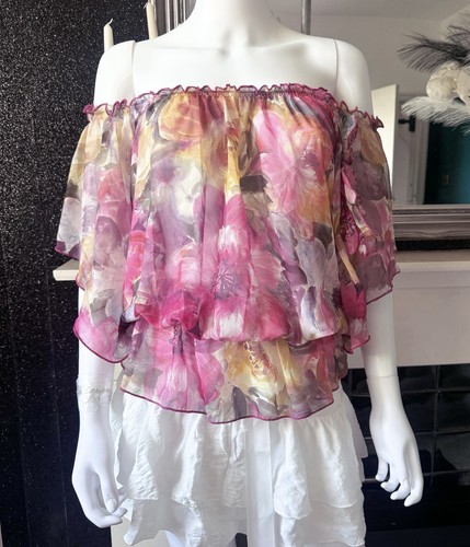 Vintage y2k floral - y2k, bardot