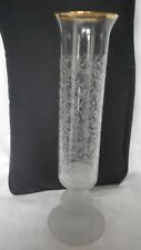 EGIZIA VASO IN CRISTALLO DECORATO SATINATO