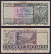 Banconota Austria 100 schilling 1947 P.-124 BB-/VF-