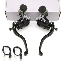 COPPIA POMPE FRENO FRIZIONE RADIALI NERE per Ducati Monster 600 Ø 17,5mm