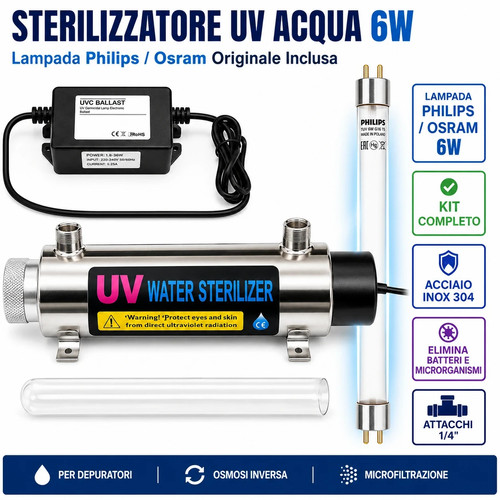 Sterilizzatore acqua 6w - sterilizzatore,