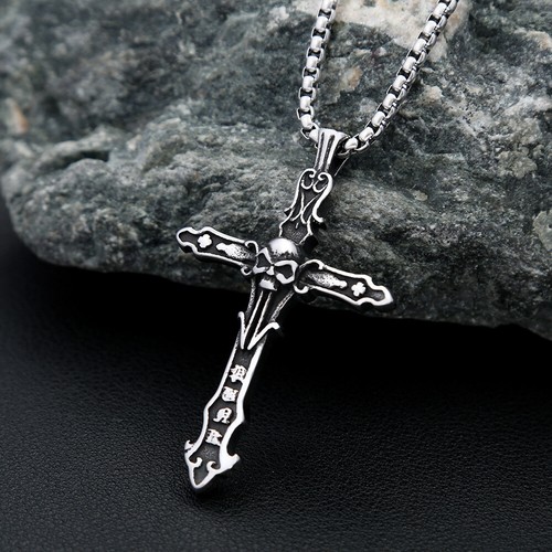Collana uomo vintage acciaio