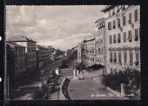 Cartolina genova quinto via - genova,