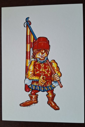 Cartolina alfiere contrada - cartolina,