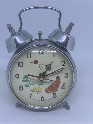Vintage metall alarm clock - vintage,