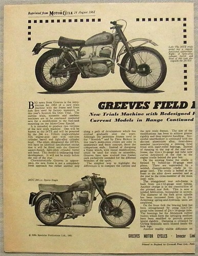 Greeves motocicli per 1962 - motocicli,