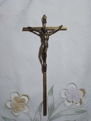 Crocifisso ottone bronzo - crocifisso, cm