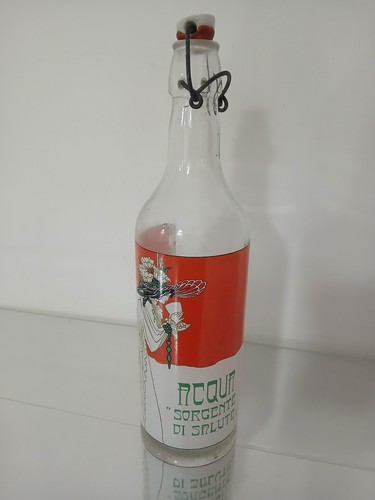 Bottiglia vintage vetro - , con