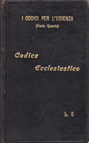 Codice ecclesiastico - codice,