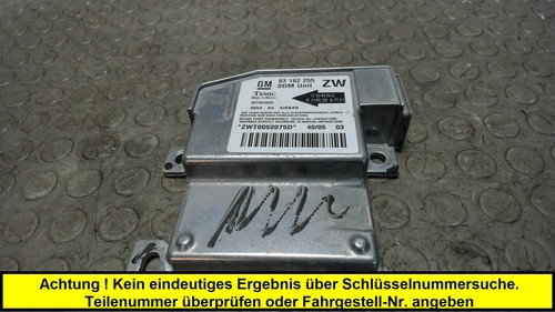 Centralina airbag opel - airbag, tigra