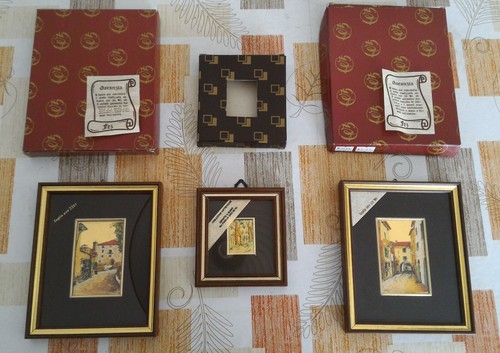 Serie quadretti foglia oro - quadretti,