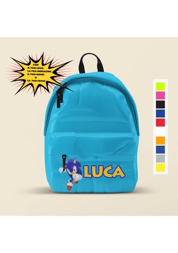 Sonic zaino personalizzato - sonic,