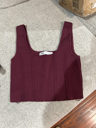 Canotta zara bordeaux - bordeaux, a