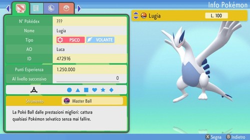 Lugia 6iv masterball - 6iv, +