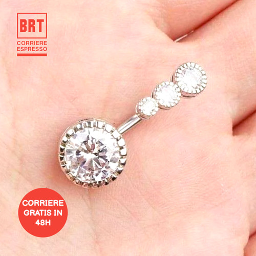 Piercing ombelico diamanti - ombelico,
