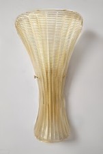 ITALAMP APPLIQUE art.667 /Apg MONTATURA ORO VETRO DI MURANO AMBRA/ORO 