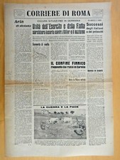 1944-CORRIERE DI ROMA-Liberazione di GUBBIO, SASSOFERRATO, SCHEGGIA...-23 luglio