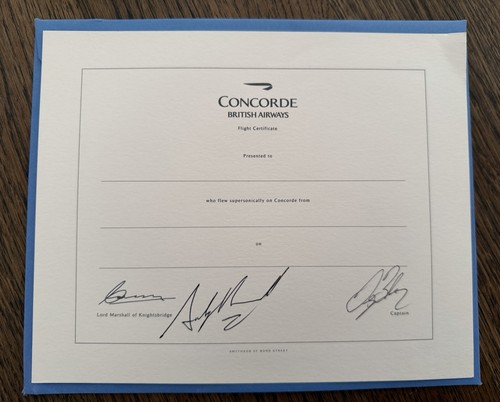 Concorde memorabilia signed - concorde,